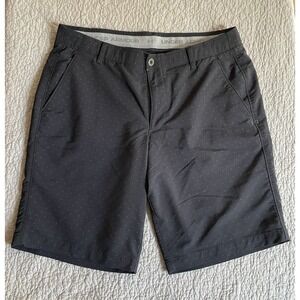 Under Armour Men's HeatGear Loose Golf Shorts Black Polka Dot Size 38